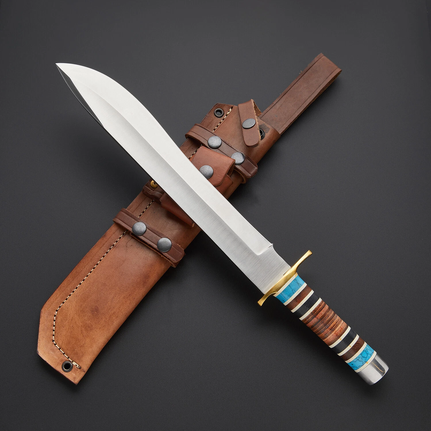 HANDMADE TACTICAL KNIVES , HANDAMDE D2 TOOL STEEL BOWIE/HUNTING KNIFE CAMPING