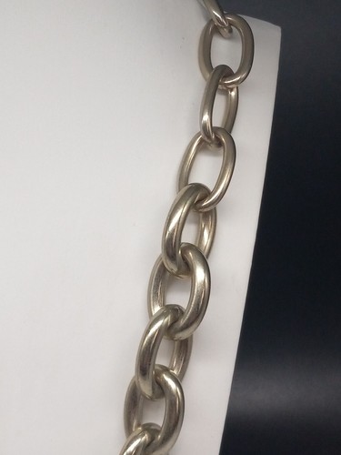 LYDELL NYC gedeckte goldfarbene abgestufte ovale Glieder gutes Gewicht Kette Halskette - Bild 4 von 11