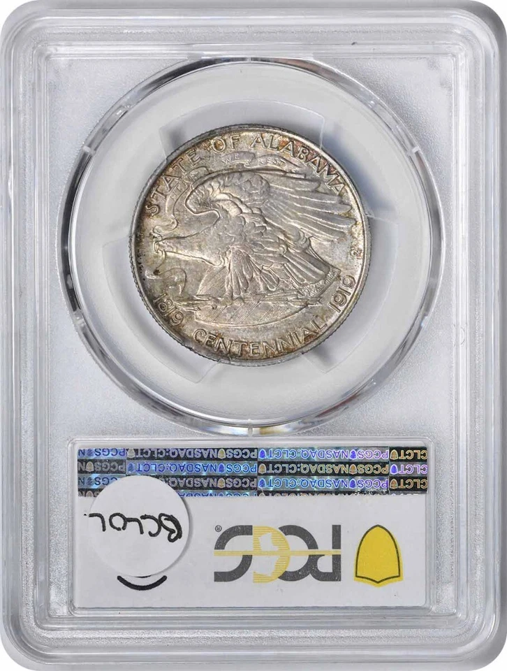 Alabama 2x2 Commemorative Silver Half Dollar 1921 MS66 PCGS - Image 2 of 4