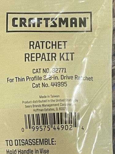 Sears Craftsman Ratchet Repair Kit 32771 For Thin Profile 3/8” Dr 44995, New - Picture 2 of 5