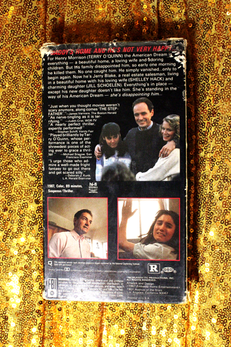 The Stepfather VHS Video Tape 1987 VTG RARE Cover Slasher Thriller Horror Movie - Picture 2 of 2