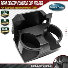 Rear Center Console Cup Holder for Nissan Frontier 05-19 Pathfinder Xterra Black