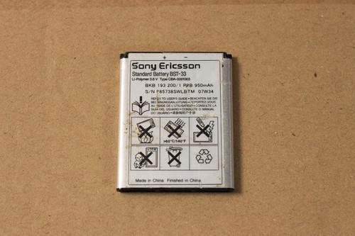 Genuine SONY ERICSSON BST-33 BATTERY K800i V800 W850i Z610i W660i C903 K660i