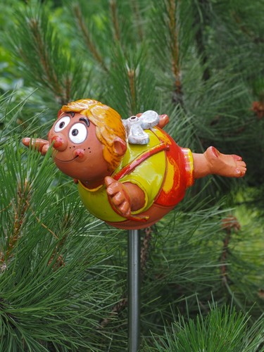 Ceramic Garden Ball Decoration Statue Karlsson H17cm Midene Handmade - Picture 3 of 13