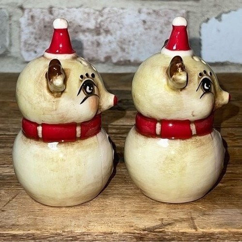 Winter Christmas Holiday Reindeer Salt & Pepper Shakers Set by Johanna Parker C2 - Picture 2 of 6