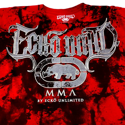 トップス ECKO UNLTD All Over Pattern Shirt Vintage Y2K Ecko Unlimited MMA All Over Print Red XX-Large T