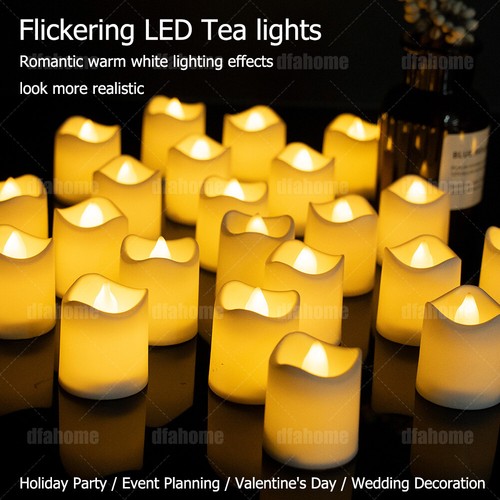 12/24Pack Flickering Flameless Votive Candles Battery Operated LED Tea Lights AU - Picture 18 of 19