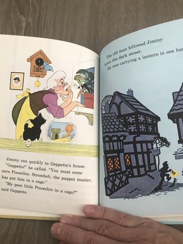1973 Walt Disneys Pinocchio and His Puppet Show Adventure Book Club Edition HC - Imagen 13 de 13