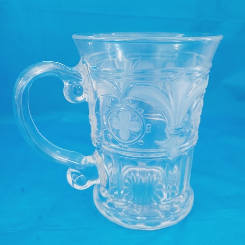 Vintage Fifth Avenue Crystal Ltd FLEUR DE LIS Set Of 4 Glass Mugs - Picture 13 of 18