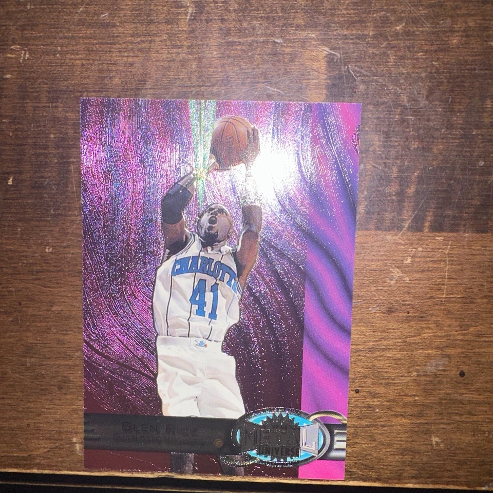 GLEN RICE 1997-98 Metal Universe Basketball Card #35 Charlotte Hornets NBA - Image 3 of 4
