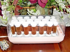 CLAIROL  INSTANT HEAT 20 VELVET FLOCKED WAX CORE HOT ROLLERS CURLERS CLIPS