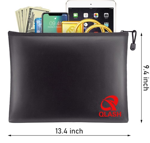 Large Waterproof & Fireproof Bag Money Cash Passports Document Safe Case Pouch - Picture 9 of 11