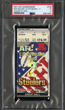 2002 Patriots Tom Brady Hurt! Wins First 1st AFC Championship PSA Ticket Stub
