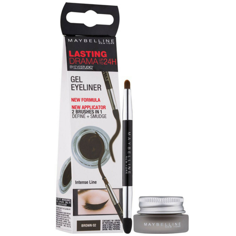 Delineador de ojos en gel Maybelline Lasting Drama marrón 02