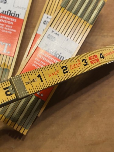 VTG Box of 6 NOS Lufkin X46 Wood Red End Extension Folding Rulers 72", Deadstock - Picture 11 of 11