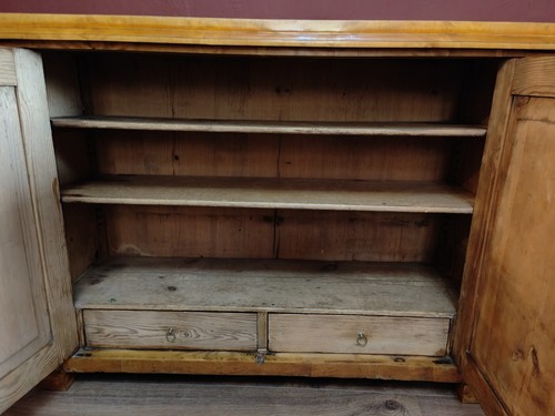 Biedermeier Anrichte Kommode um 1825 in Birke schmaler Halbschrank - Bild 5 von 17