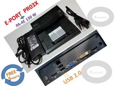 Dell Genuine E-Port PR03X Docking Station + PA-4E 130 W Adapter.