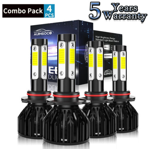 For Chevrolet K2500 Suburban 1992-1999 Super Bright LED Headlights Combo 4x Bulb