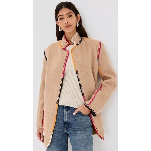 NWT ESCVDO Uruy Blazer Reversible Beige Brown Womens US 2 - Picture 11 of 11