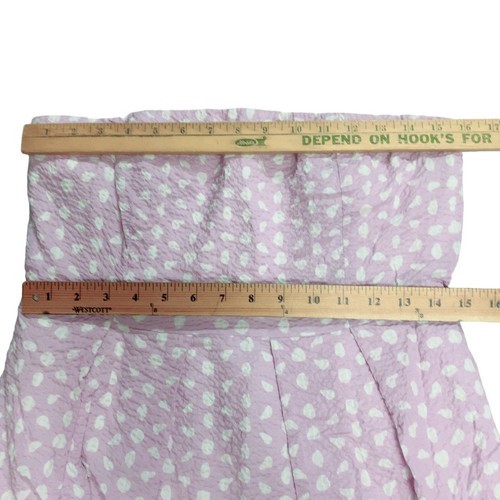 Mini vestido para mujer J.Crew púrpura 10 sin tirantes plisado cintura imperio 100 % algodón - Imagen 7 de 8