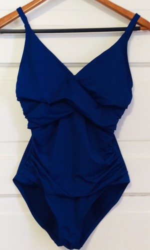 Tommy Bahama Blue Pearl OTS Cross Front Einteiler Badeanzug Größe 6 Blue Sapphire - Bild 5 von 10