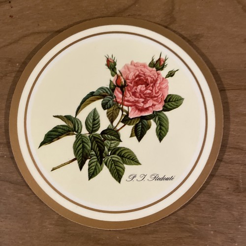 6 pcs Vintage Pedicure Rose Design Round Coasters - Picture 2 of 9