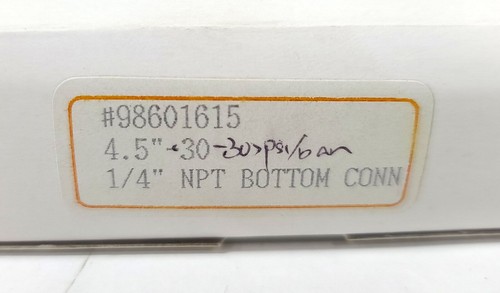 Vakuum-Druckmessgerät 4-1/2"" ~ -30 bis 30 PSI Bar 1/4"" Messing NPT Bodenanschluss - Bild 2 von 5