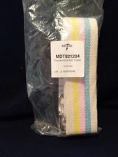 Patient Transfer Belt Cotton Web Metal Buckle  60" Blue Pink Yellow MEDLINE New