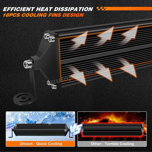 12" Inch LED Light Bar 264W 5 Rows Spot Flood Combo Work Light Fog Driving Light - Picture 6 of 13