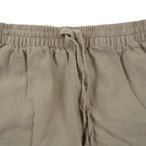 Pantalones cortos de lino verde claro Gloria Vanderbilt para mujer XS con cordón - Imagen 4 de 10