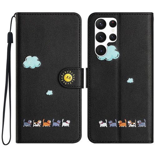 Flip Cat Leather Wallet Phone Case For Samsung S23 S22 S21 S20 Ultra Note 20 - 第 32/46 張圖片