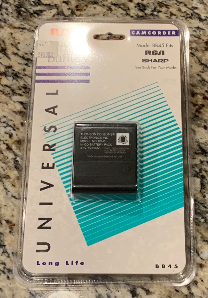 RCA Sharp Camcorder Battery No. BB45 OEM New Sealed VLE33U, VLE37U