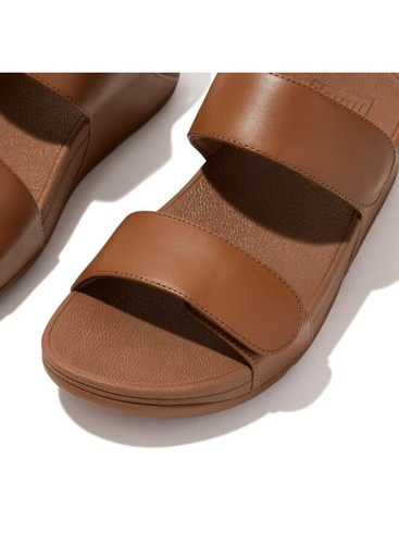FitFlop Lulu FV6-592 Sandali Slides Donna Marrone Leggero Pelle Regolabili Slip On - Foto 24 di 35