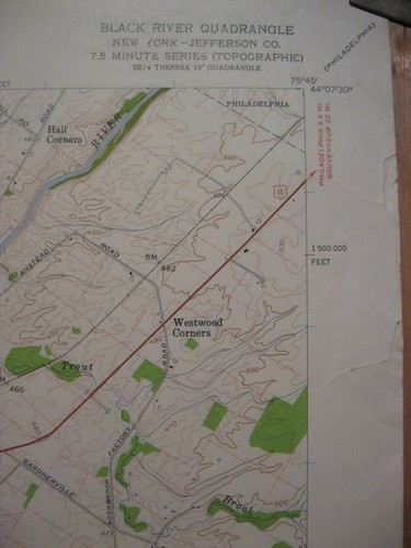 Carte topographique de la rivière noire NY USGS - Photo 1/7