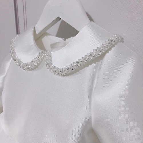 Baby Girl Baptism Dress Birthday Party Outfits Toddler Satin Ruffles Gown - Picture 4 of 16