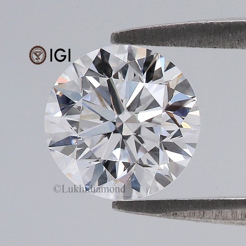 1.63 CT IGI Certified Round Shape Diamond White -D Color VS1 Clarity Lab Diamond - Picture 1 of 10