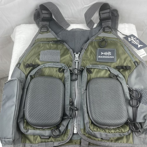 BASSDASH Strap Fishing Vest Adjustable for Men and Women, for Fly Bass Fishing - Picture 7 of 8