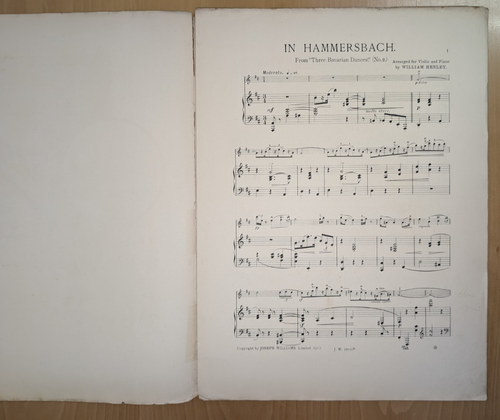 Spartito Antico Illustrato Edward Elgar In Hammersbach Violino e Piano - Picture 3 of 3