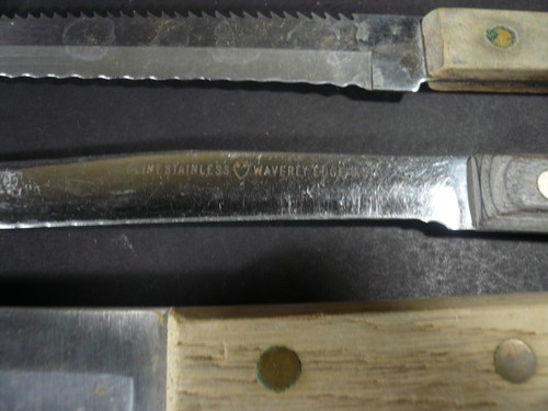 Menge 5 Vintage Holzgriff Messer 13" Old Homestead Vanadium Vermco Waverly - Bild 6 von 11
