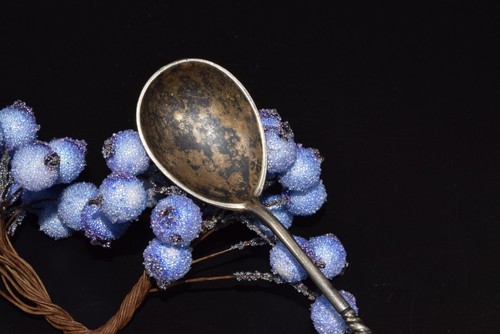 Antique IMPERIAL russian 84 SILVER TEASPOON Faberge design handmade vtg jewelry - Picture 19 of 23