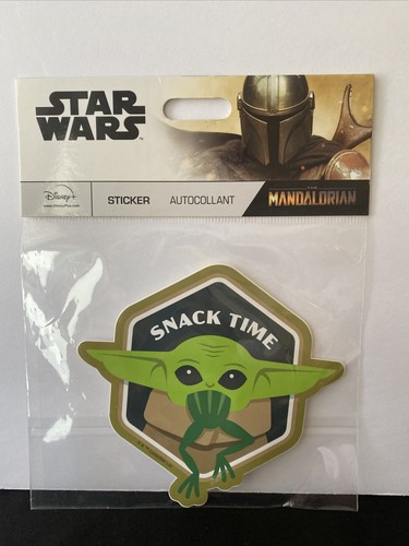 DISNEY PARKS Star Wars Baby Yoda Mandalorian Snack Time Sticker New - Picture 2 of 6