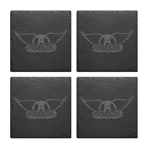 Music ACDC Aerosmith Beatles The-Doors Slate Mat Engraved Set Of 4 Coasters - Picture 18 of 18