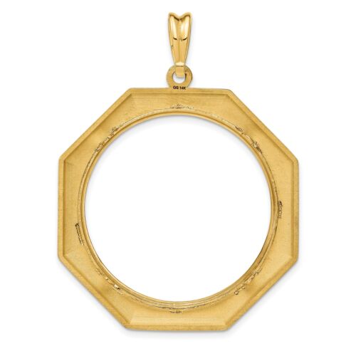 1986-Now $50 1 oz American Eagle Prong Set Octagonal Coin Bezel in 14k Gold - Picture 3 of 7