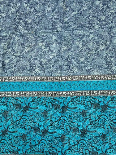 100% Pure Silk Saree | Recycled Indian Sari Fabric | Craft Dress Material SS1709 - Picture 10 of 10