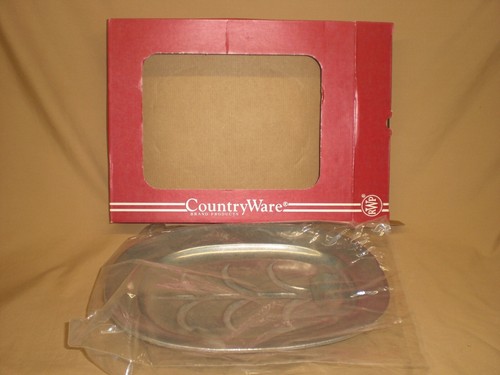 NIB Wilton Armetale Carving Serving Platter Columbia PA 14" x 11.5" Decorative - Imagen 3 de 11