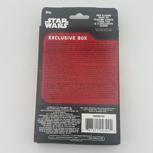 🚀Topps Star Wars The Force Awakens Lot of 5 Exclusive Box Hanger SEALED🚀 - Picture 3 of 3