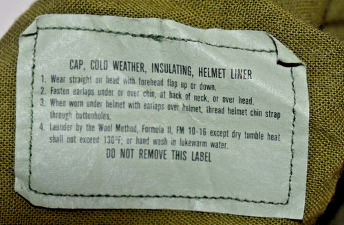 De colección Gorra Aislante Clima Frío Casco Forro Bosque Camuflaje Clase 2 Talla 7 1/4 - Imagen 8 de 11