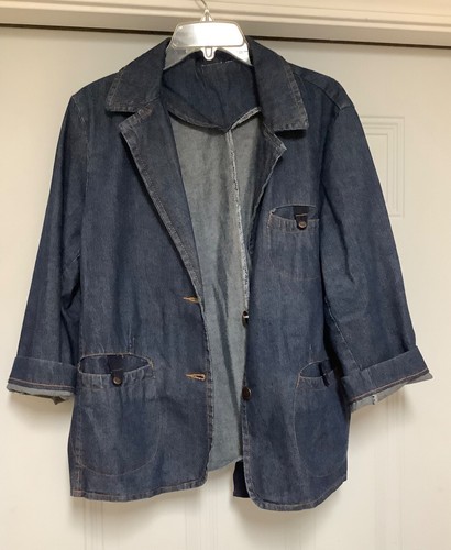 Vintage Women’s Denim Jacket XL Tie back Blue with Pockets by Havana Jack’s Cafe - Picture 8 of 19