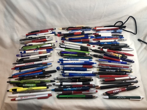 Vintage to Now Advertising Pen Lot of 100 Random Mystery Assorted Pens Untested - Picture 3 of 4