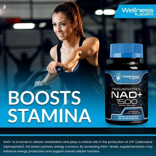NAD Supplement, 1500Mg - Liposomal NAD+ Supplement with Resveratrol, Nad plus Bo - Picture 8 of 9